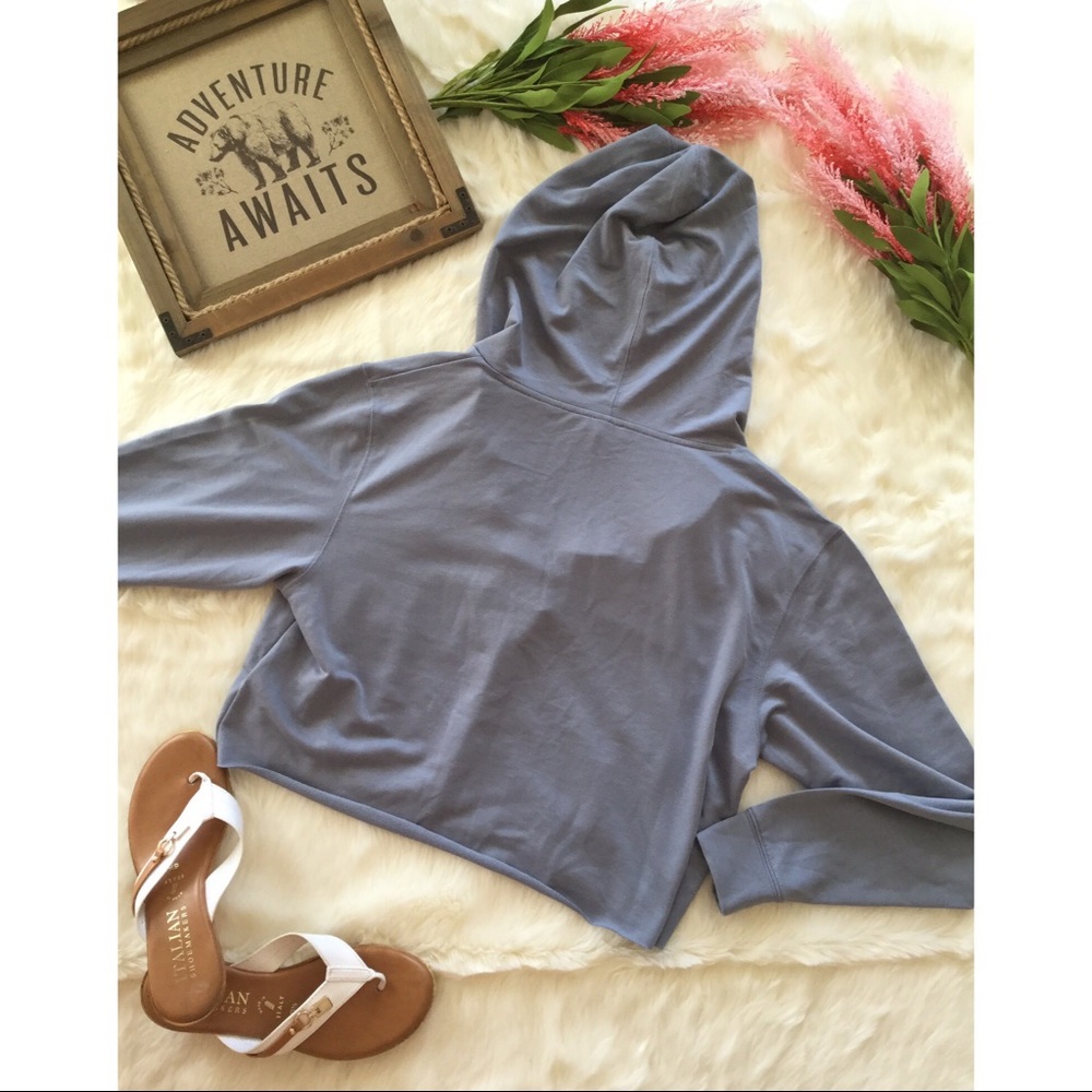 SOLD🚫Express Dusky Lotus Petal Lace Up Hoodie - Picture 3 of 8